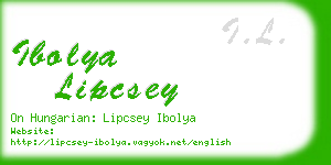 ibolya lipcsey business card